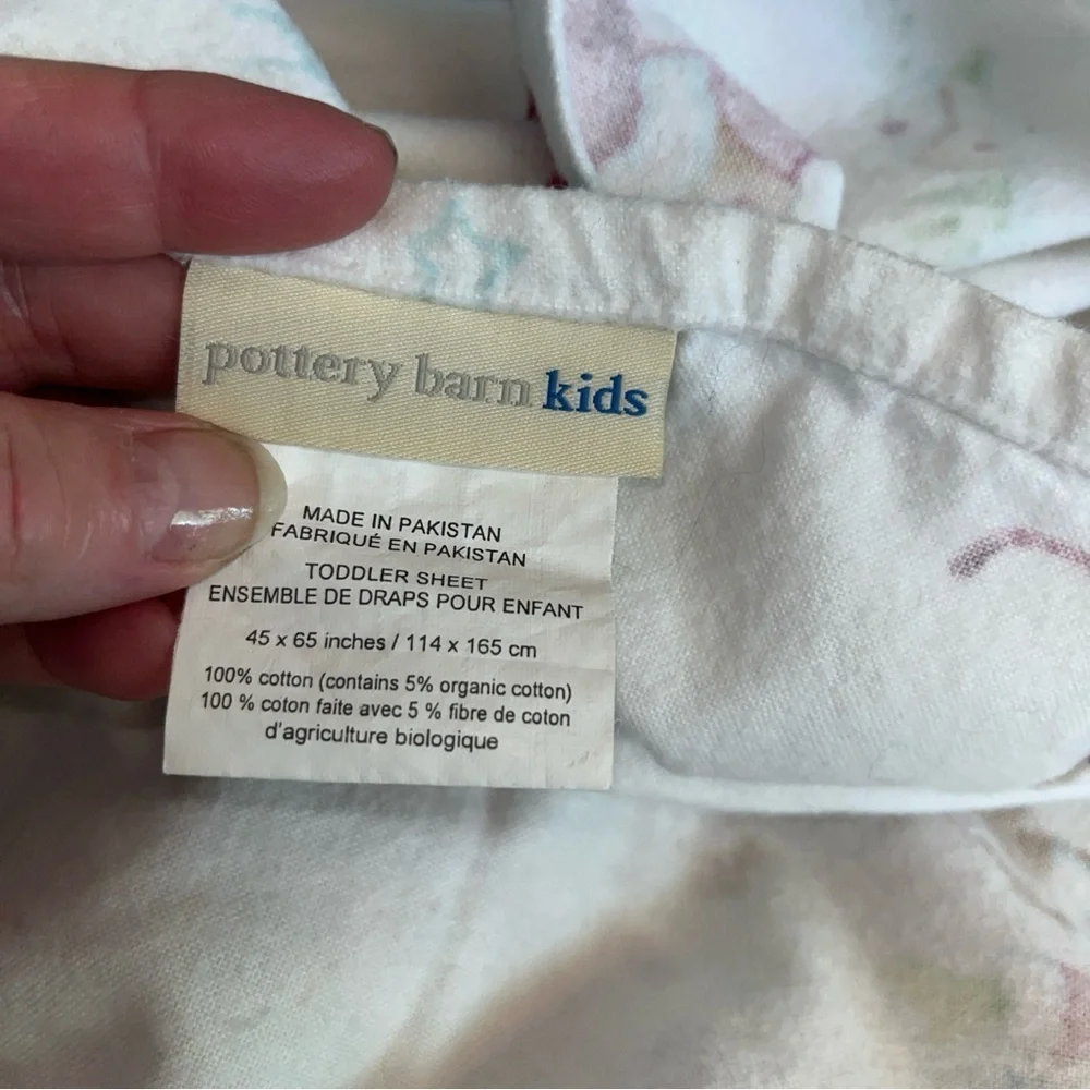 Pottery Barn Kids Santa Nursery Toddler Flannel Crib SHEET ~ Santa's Sleigh ~
